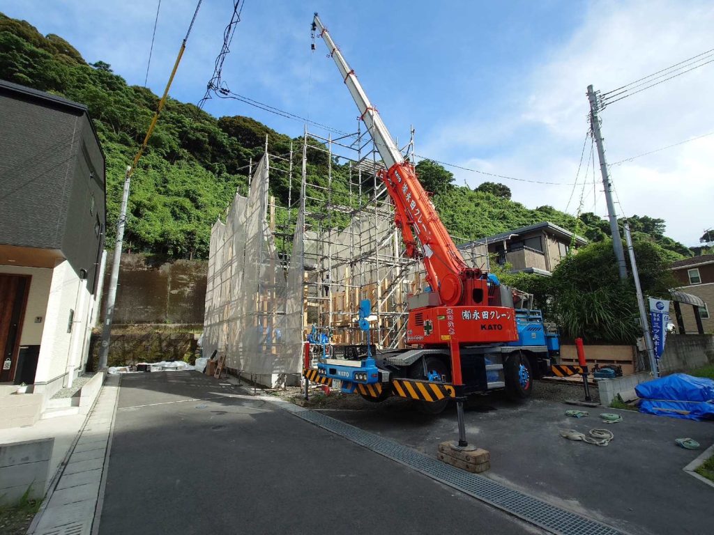 玉里町D棟、建方中!!